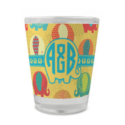 Cute Elephants Glass Shot Glass - 1.5 oz - Set of 4 (Personalized)