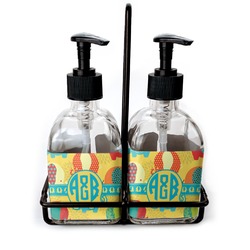 Cute Elephants Glass Soap & Lotion Bottles (Personalized)