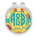 Cute Elephants Golf Ball Marker - Hat Clip - Silver
