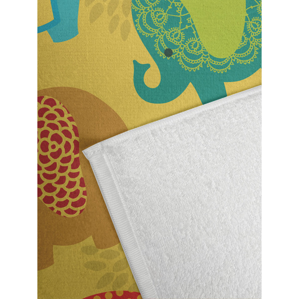 Cute Elephants Golf Towel - Detail