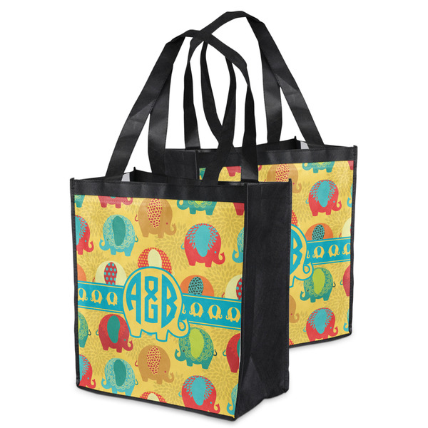Cute Elephants Grocery Bag - MAIN