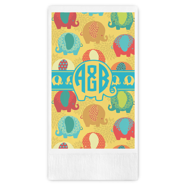 Custom Cute Elephants Guest Towels - Full Color (Personalized)