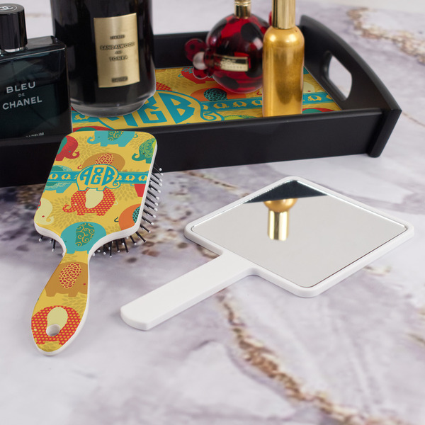 Cute Elephants Hair Brush - With Hand Mirror