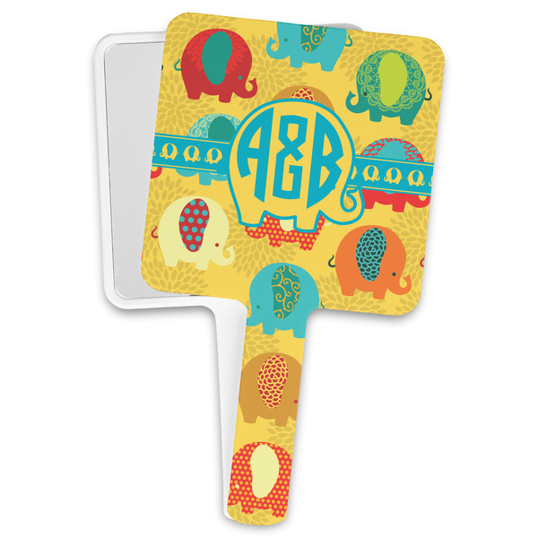 Custom Cute Elephants Hand Mirror (Personalized)