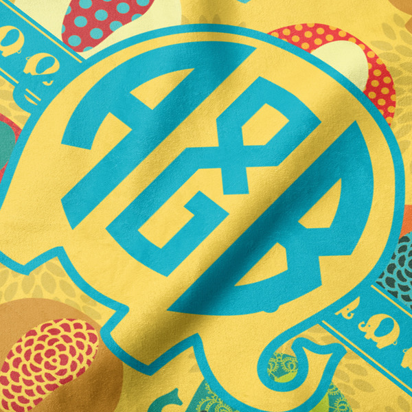 Cute Elephants Hooded Baby Towel- Detail Close Up