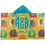 Cute Elephants Kids Hooded Towel (Personalized)