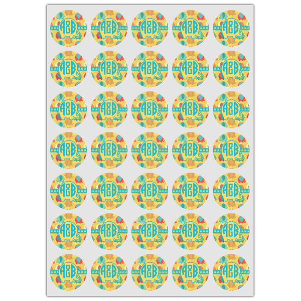 Cute Elephants Icing Circle - XSmall - Set of 35