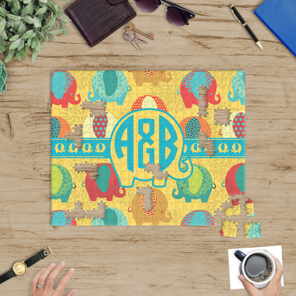 Cute Elephants Jigsaw Puzzle 500 Piece - In Context