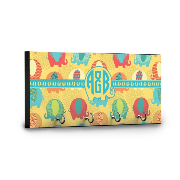 Cute Elephants Key Hanger - Front View with Hooks