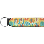 Cute Elephants Neoprene Keychain Fob (Personalized)