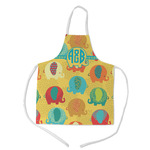 Cute Elephants Kid's Apron w/ Couple's Names