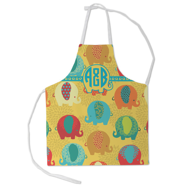 Custom Cute Elephants Kid's Apron - Small (Personalized)