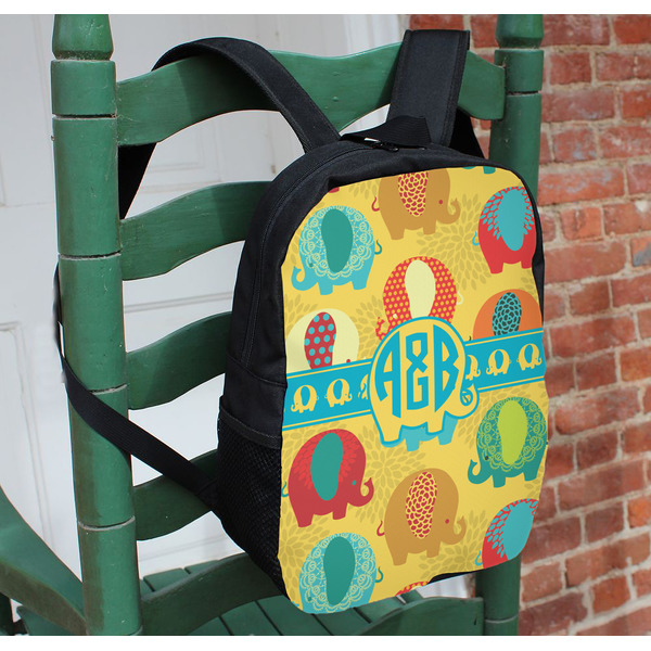 Cute Elephants Kids Backpack - In Context