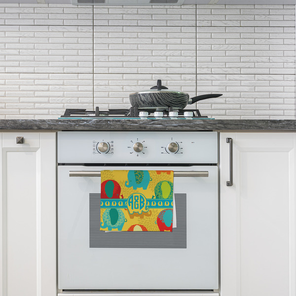 Cute Elephants Kitchen Towel - Poly Cotton - Lifestyle