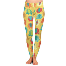 Cute Elephants Ladies Leggings - Large