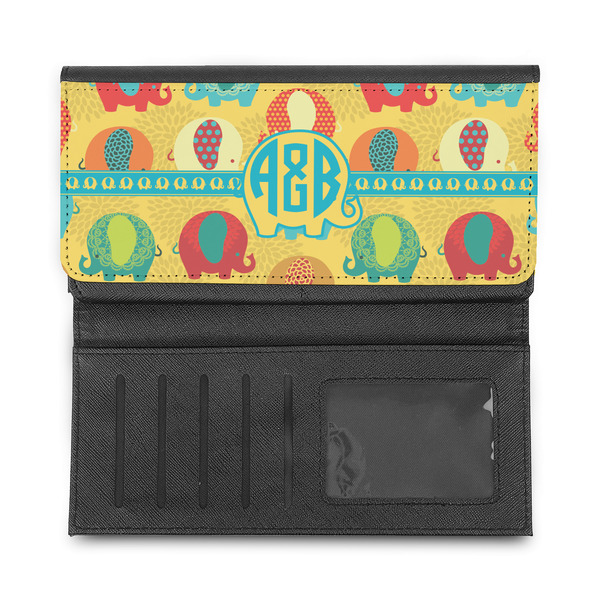 Cute Elephants Ladies Wallet - Half Way Open