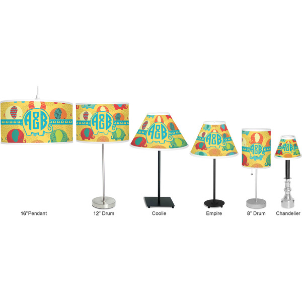 Cute Elephants Lamp Full View Size Comparison