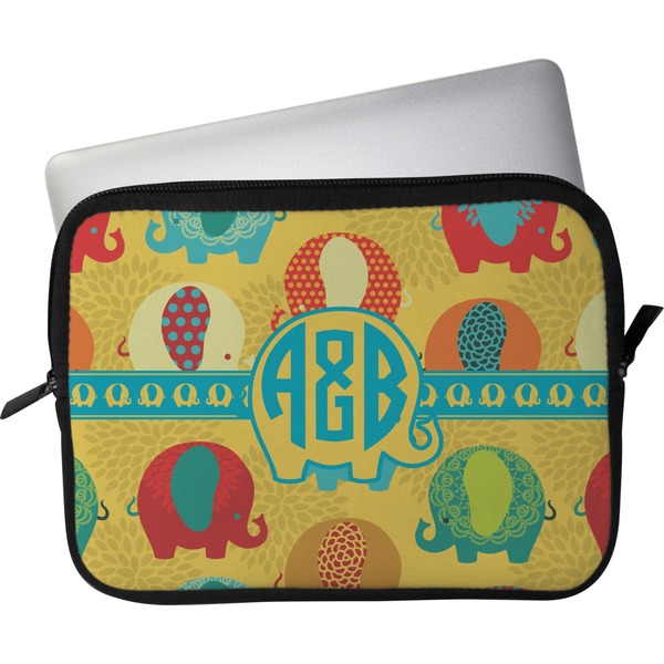 Custom Cute Elephants Laptop Sleeve / Case - 13" (Personalized)