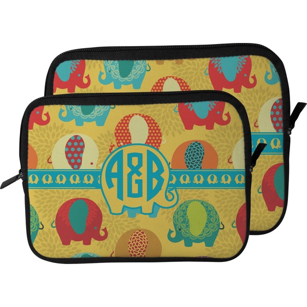 Cute Elephants Laptop Sleeve (Size Comparison)