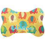 Cute Elephants Bone Shaped Dog Food Mat (Personalized)