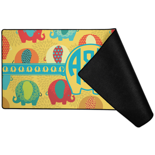 Cute Elephants Large Gaming Mats - FRONT W/ FOLD