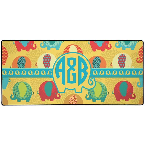 Custom Cute Elephants 3XL Gaming Mouse Pad - 35" x 16" (Personalized)