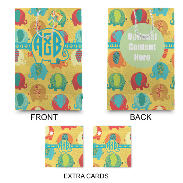 Cute Elephants Large Gift Bag - Approval