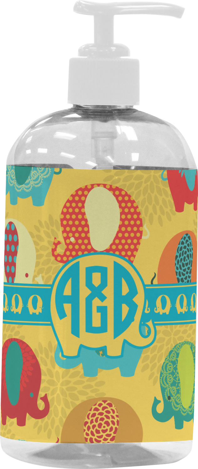 Custom Cute Elephants Plastic Soap / Lotion Dispenser (Personalized) YouCustomizeIt