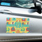 Cute Elephants Large Rectangle Car Magnets- In Context