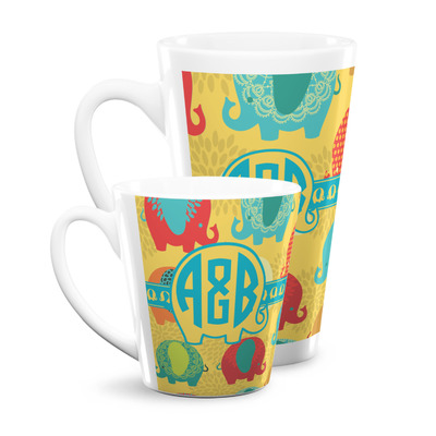 Cute Elephants Latte Mug (Personalized)