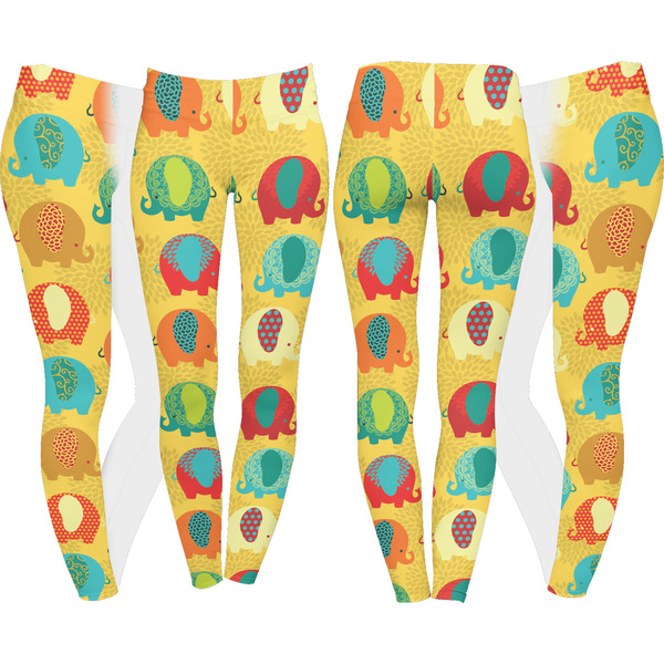 Cute Elephants Leggings Turn Around - Apvl