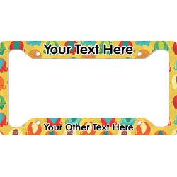 Cute Elephants License Plate Frame - Style A (Personalized)