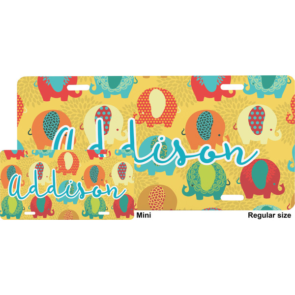 Cute Elephants License Plate (Sizes)