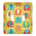 Cute Elephants Light Switch Cover (2 Toggle Plate)