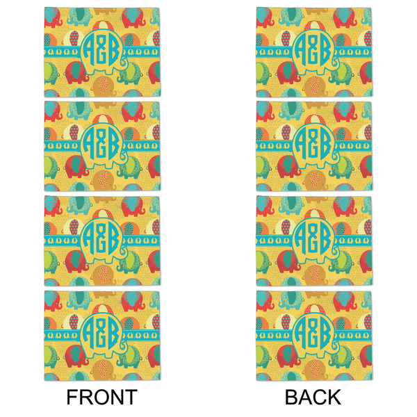 Cute Elephants Linen Placemat - APPROVAL Set of 4 (double sided)