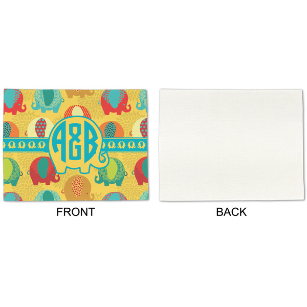 Cute Elephants Linen Placemat - APPROVAL Single (single sided)