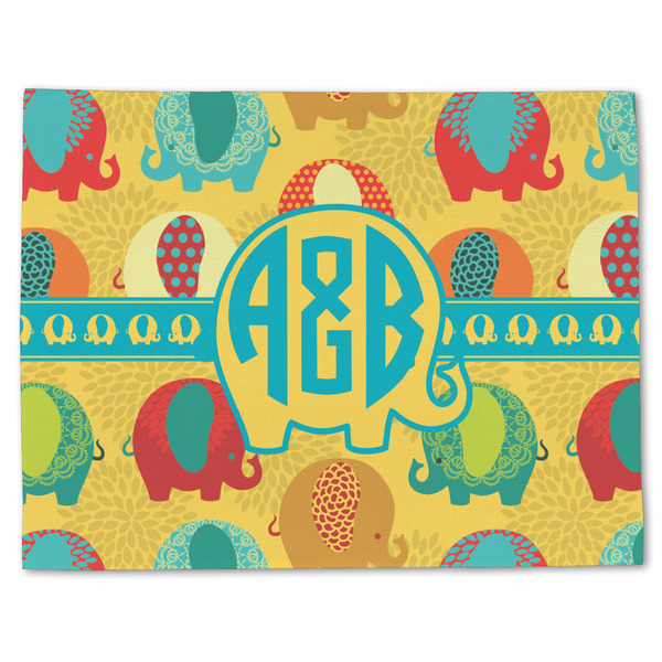 Cute Elephants Linen Placemat - Front