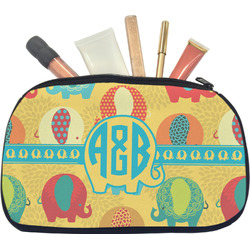 Cute Elephants Makeup / Cosmetic Bag - Medium (Personalized)