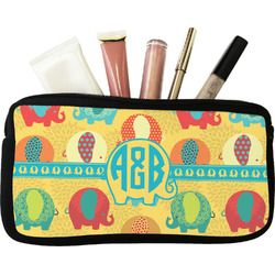 Cute Elephants Makeup / Cosmetic Bag (Personalized)