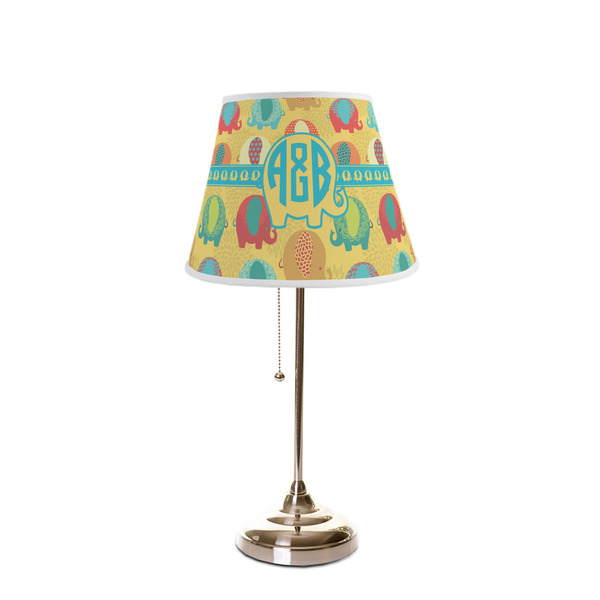 Cute Elephants Poly Film Empire Lampshade - On Stand