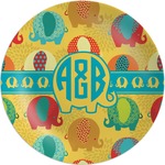 Cute Elephants Melamine Plate (Personalized)