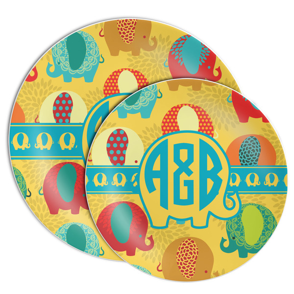 Cute Elephants Melamine Plates - PARENT/MAIN