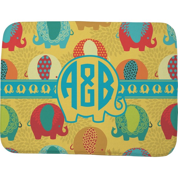 Custom Cute Elephants Memory Foam Bath Mat - 48"x36" (Personalized)