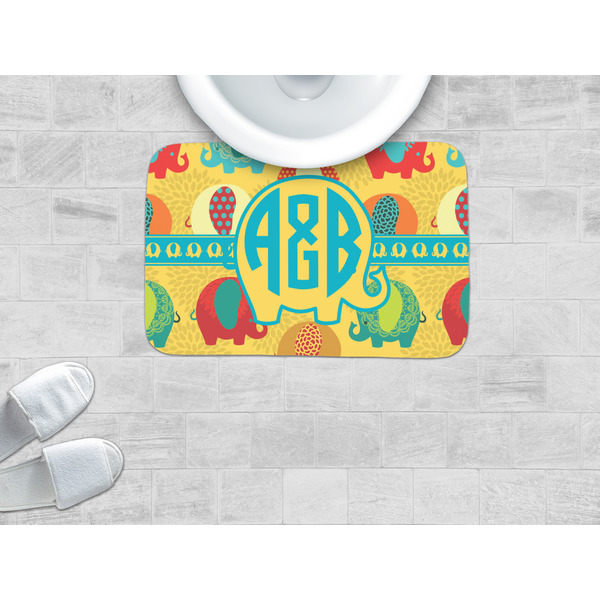Cute Elephants Memory Foam Bath Mat - LIFESTYLE