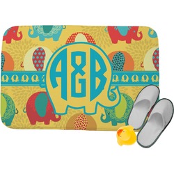 Cute Elephants Memory Foam Bath Mat (Personalized)