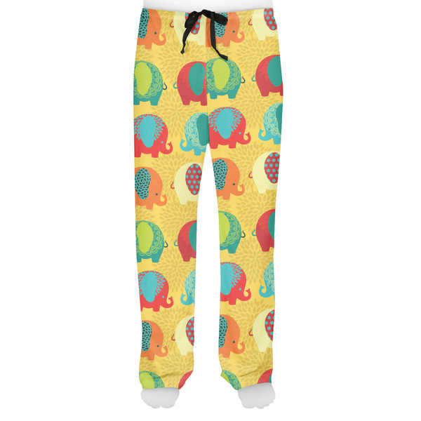 Cute Elephants Men's Pjs Front - on model