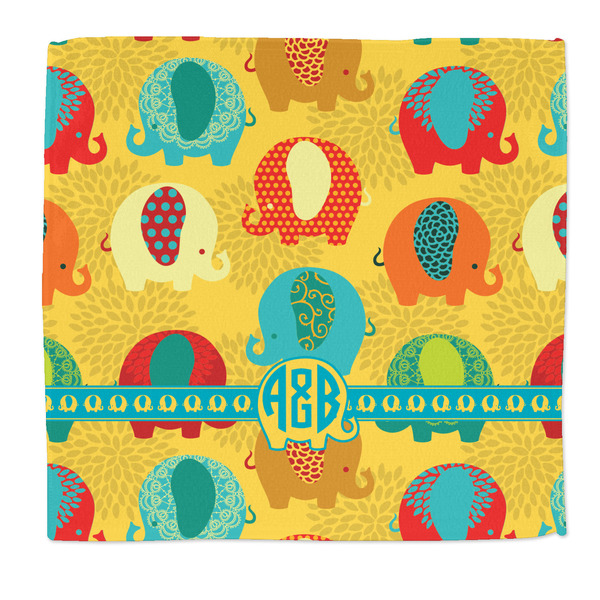 Custom Cute Elephants Microfiber Dish Rag (Personalized)