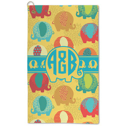 Cute Elephants Microfiber Golf Towel (Personalized)
