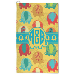 Cute Elephants Microfiber Golf Towel (Personalized)