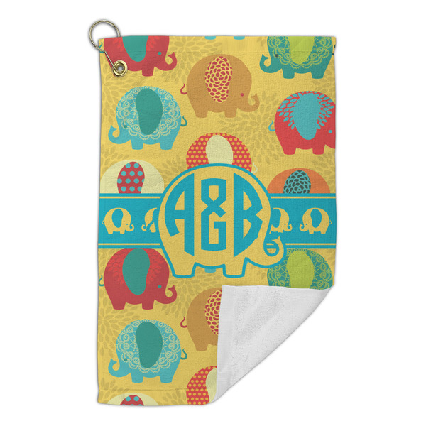 Cute Elephants Microfiber Golf Towels Small - FRONT FOLDED